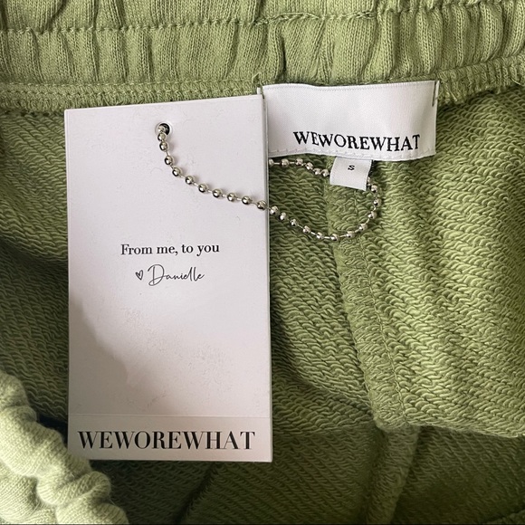 WE WORE WHAT NWT GREEN JOGGER SWEAT PANTS IN SAGE GREEN SMALL - Picture 4 of 9